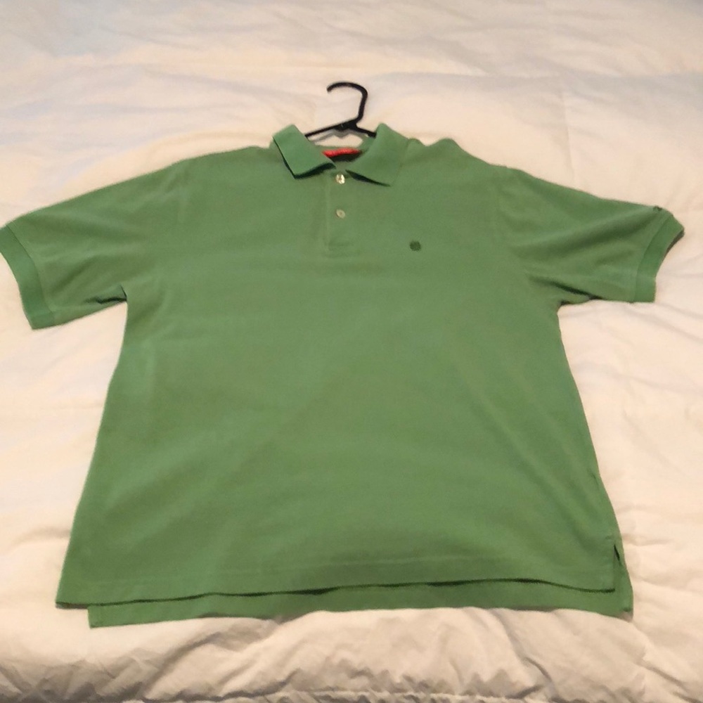 Green Izod polo